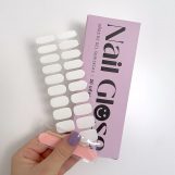 Pegatinas gel uñas semicuradas manicura blancas