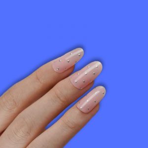 Pegatinas_gel_uñas_rosas_plata Pegatinas gel uñas semicuradas manicura rosa plata