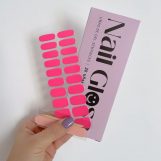 Pegatinas gel uñas semicuradas manicura rosas barbie