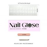 Manicura francesa de pegatinas de gel semicurado
