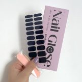 Pegatinas gel uñas semicuradas manicura azul marino