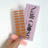 Pegatinas gel uñas semicuradas manicura marron NailGlose
