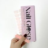 Pegatinas gel uñas semicuradas manicura glazed donut rosas blancas brillo NailGlose